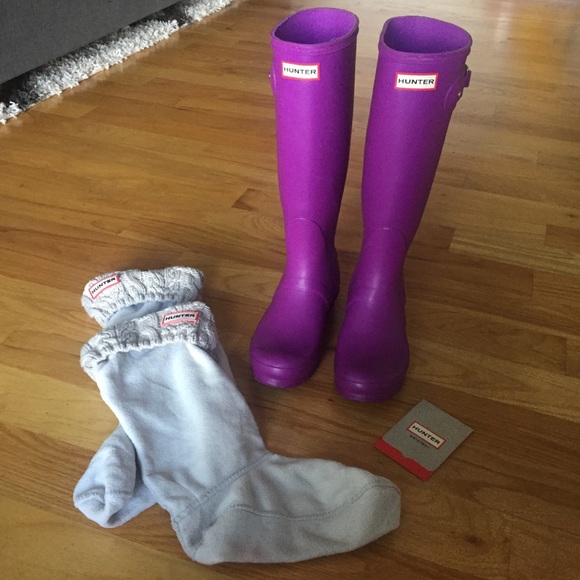 knitted hunter welly socks